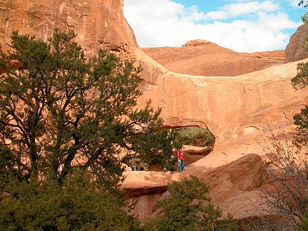 Double O Arch Lower, South Devils Garden, Arches National Park, Utah