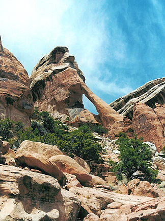 Mosquito Arch, Crips Hole near Moab, Utah